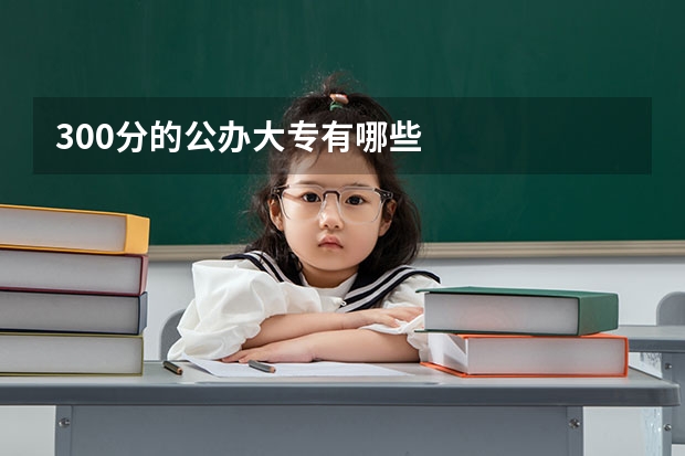 300分的公办大专有哪些