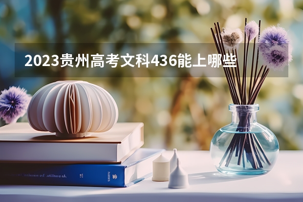 2023贵州高考文科436能上哪些大学 
