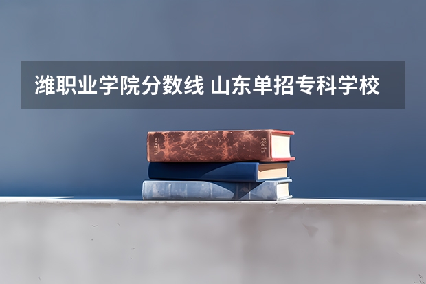 潍职业学院分数线 山东单招专科学校排名及分数线