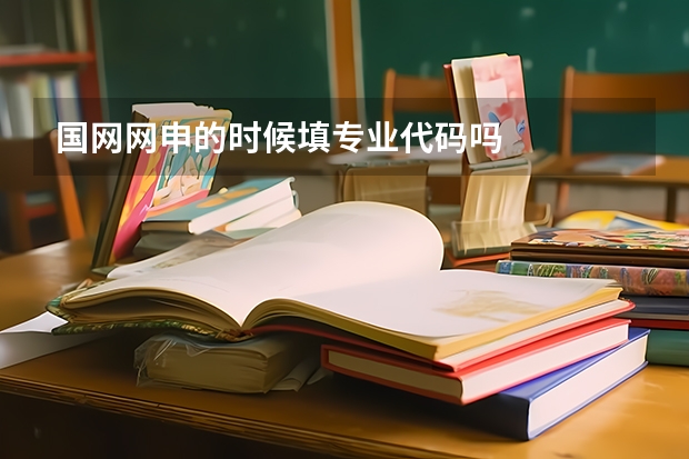 国网网申的时候填专业代码吗
