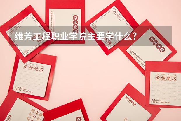 维芳工程职业学院主要学什么?