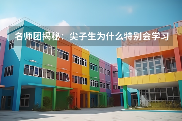 名师团揭秘：尖子生为什么特别会学习