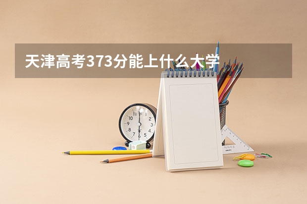 天津高考373分能上什么大学