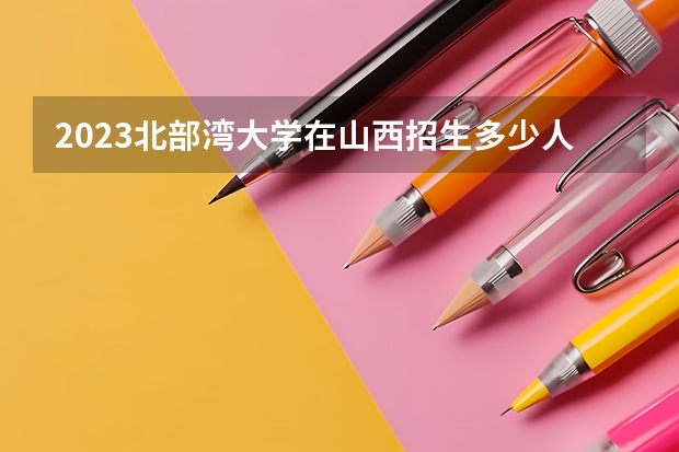 2023北部湾大学在山西招生多少人