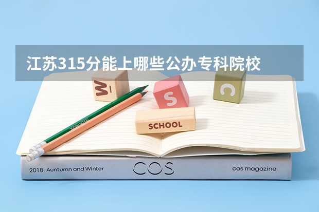 江苏315分能上哪些公办专科院校