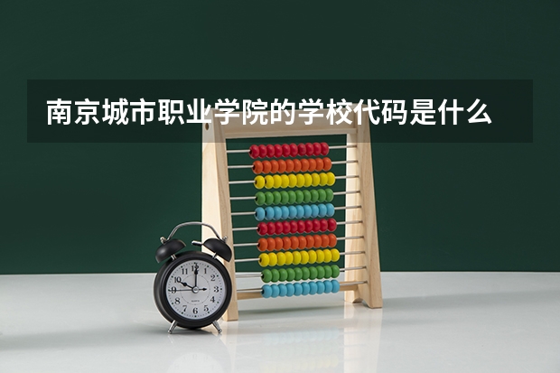 南京城市职业学院的学校代码是什么