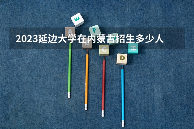 2023延边大学在内蒙古招生多少人