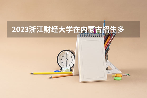 2023浙江财经大学在内蒙古招生多少人