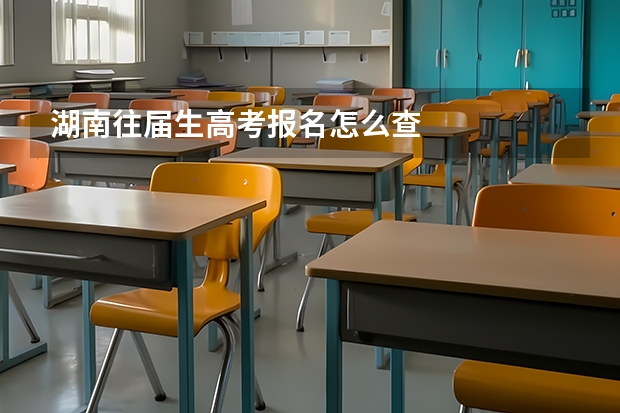 湖南往届生高考报名怎么查