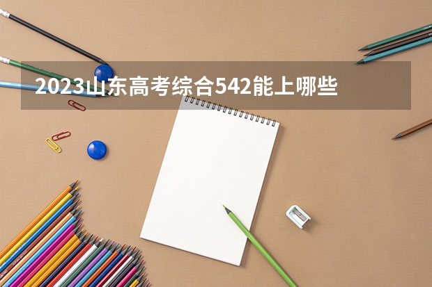 2023山东高考综合542能上哪些大学 