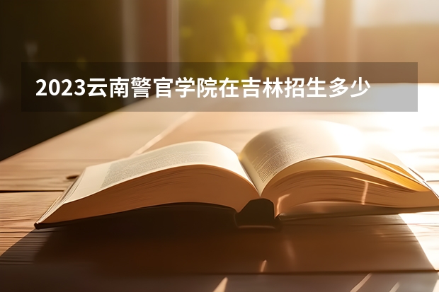 2023云南警官学院在吉林招生多少人