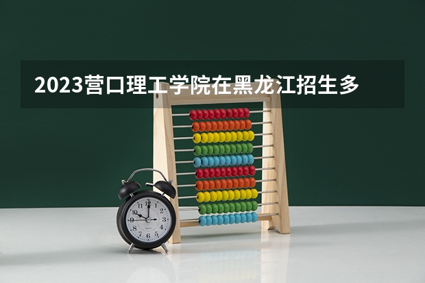 2023营口理工学院在黑龙江招生多少人