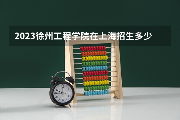 2023徐州工程学院在上海招生多少人