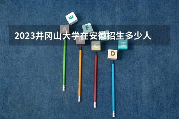 2023井冈山大学在安徽招生多少人