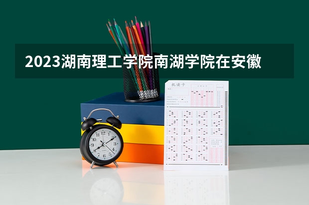 2023湖南理工学院南湖学院在安徽招生多少人