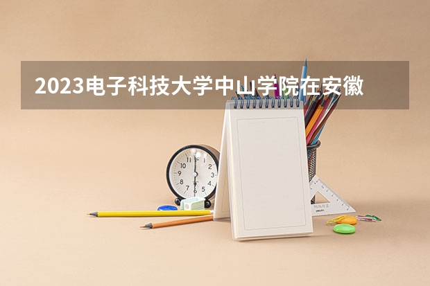 2023电子科技大学中山学院在安徽招生多少人