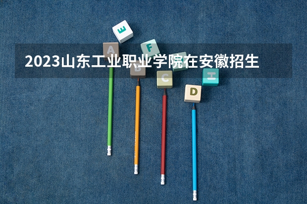 2023山东工业职业学院在安徽招生多少人