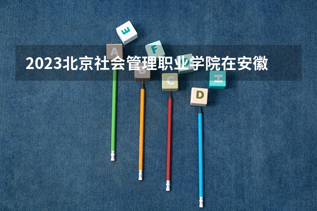 2023北京社会管理职业学院在安徽招生多少人