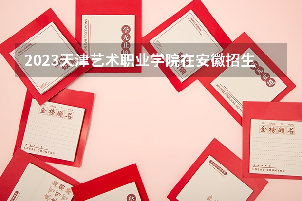 2023天津艺术职业学院在安徽招生多少人
