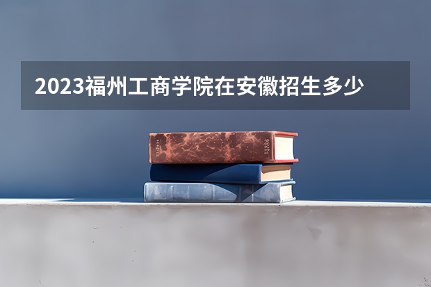 2023福州工商学院在安徽招生多少人