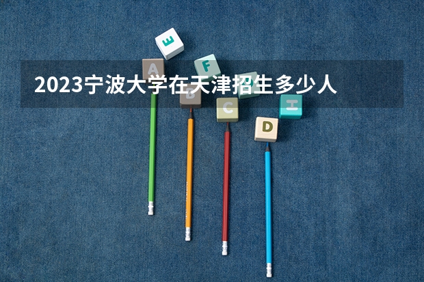 2023宁波大学在天津招生多少人