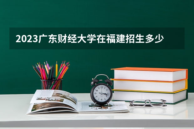 2023广东财经大学在福建招生多少人
