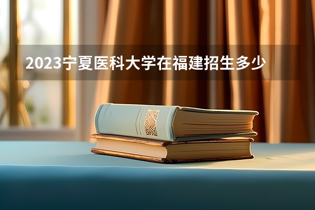 2023宁夏医科大学在福建招生多少人