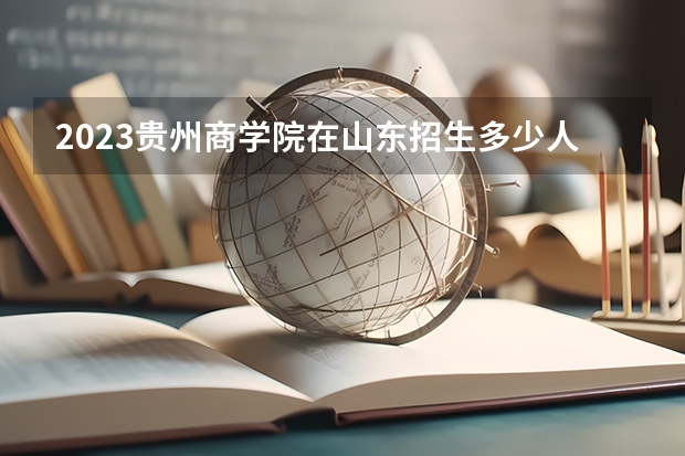 2023贵州商学院在山东招生多少人