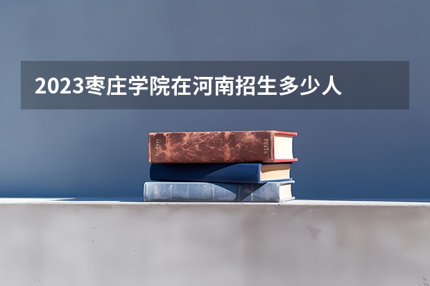 2023枣庄学院在河南招生多少人