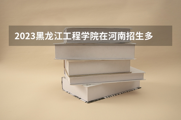2023黑龙江工程学院在河南招生多少人
