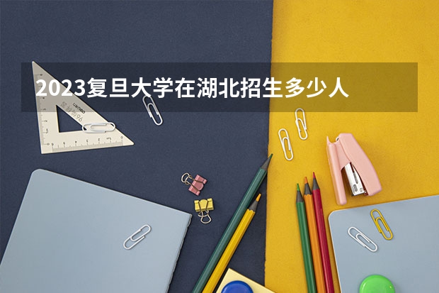 2023复旦大学在湖北招生多少人