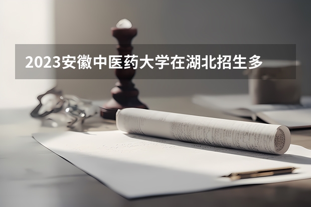 2023安徽中医药大学在湖北招生多少人