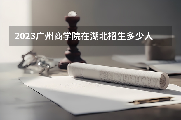 2023广州商学院在湖北招生多少人