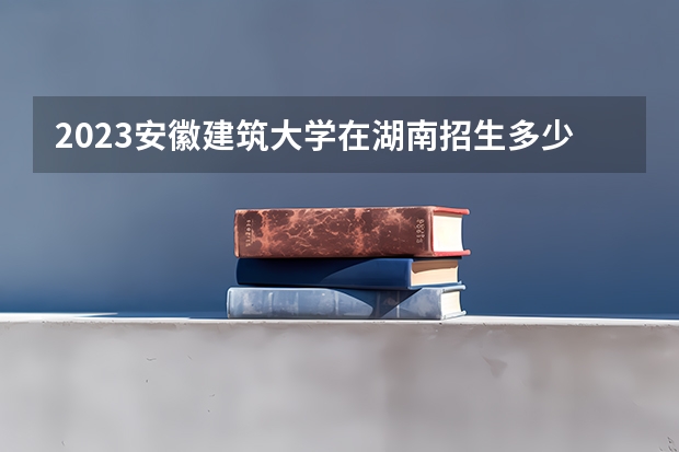 2023安徽建筑大学在湖南招生多少人