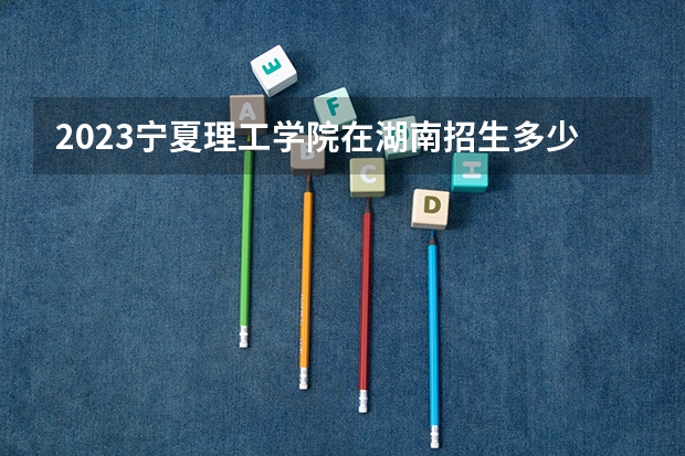 2023宁夏理工学院在湖南招生多少人