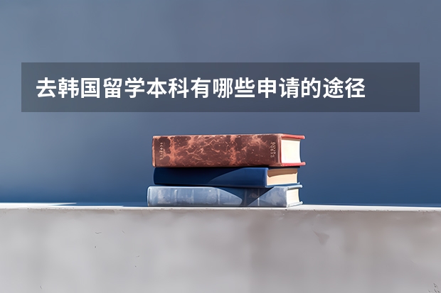 去韩国留学本科有哪些申请的途径
