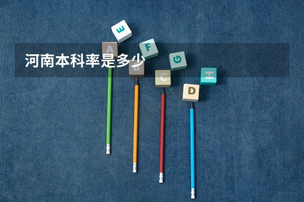 河南本科率是多少
