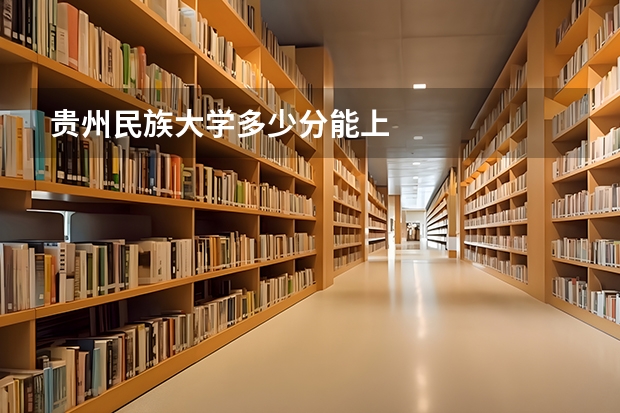 贵州民族大学多少分能上