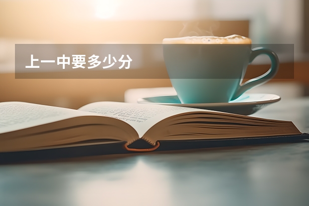 上一中要多少分