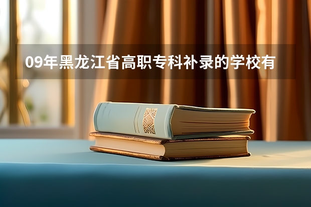 09年黑龙江省高职专科补录的学校有哪些 谁能告诉我啊  急死了  谢谢大家了