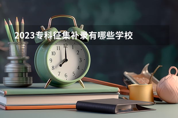2023专科征集补录有哪些学校