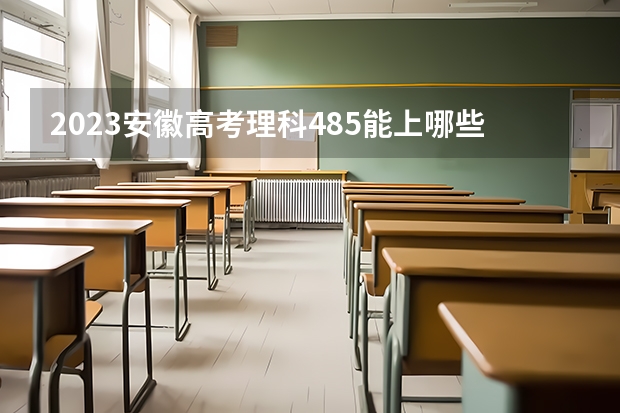 2023安徽高考理科485能上哪些大学 