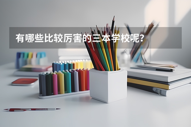 有哪些比较厉害的三本学校呢？