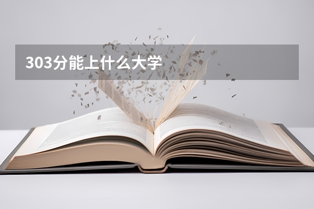 303分能上什么大学