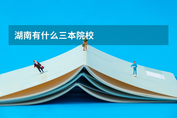 湖南有什么三本院校