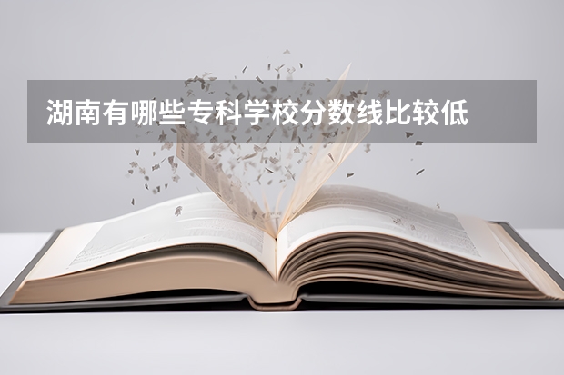 湖南有哪些专科学校分数线比较低