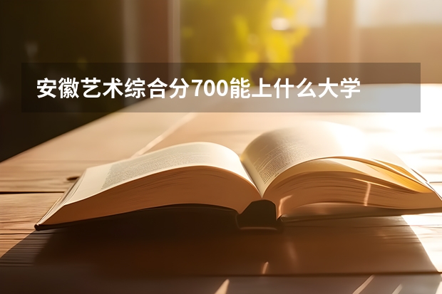 安徽艺术综合分700能上什么大学