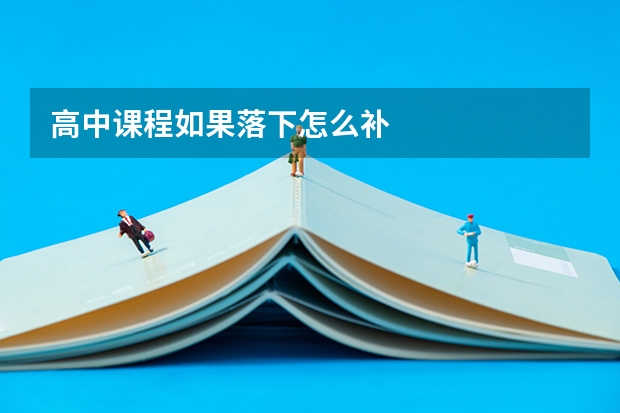 高中课程如果落下怎么补