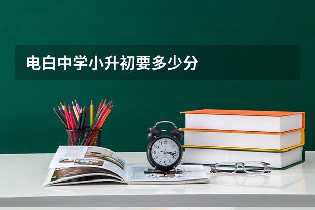 电白中学小升初要多少分