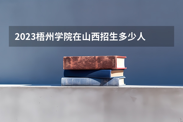 2023梧州学院在山西招生多少人